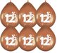 Haza Jubileum thema 12.5 jaar getrouwd ballonnen - 18x stuks - brons