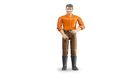 bruder 60007 - bworld man met lichte huidskleur en bruine broek