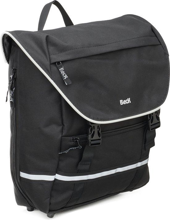 BECK SPRTV Single Pannier Bag - Grey - 15L - Water Repellent - Includes Raincover