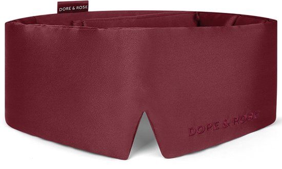 Dore &amp; Rose Dore & Rose Slaapmasker Zijden Oogmasker Verduisterend Bordeaux Rood