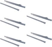 Emuca Lot van 5 sets T30 Ladegeleiders, valslot, lengte 350mm, uitschuifbaar, Staal, Grijs metallic