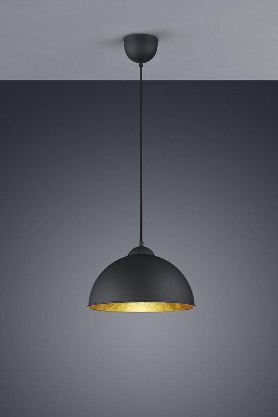 TRIO LEUCHTEN Reality JIMMY Hanglamp - Zwart - E27 - 60W Max - Goud