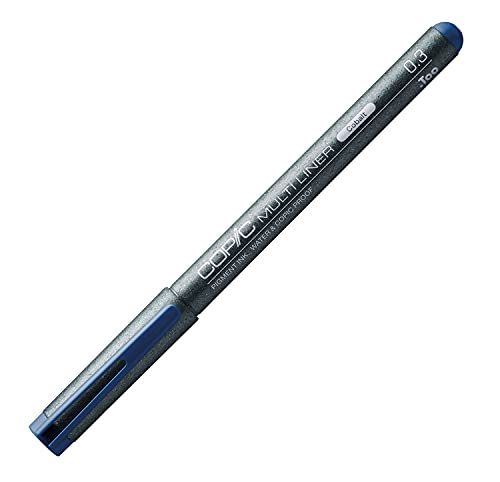 Toy Zany Panda Toy Zany Multiliner kobalt 0,3 mm, tekenpen met water- en alcoholbestendige pigmentinkt in blauw, professionele fineliner voor schetsen, illustraties en contouren