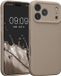 kwmobile telefoonhoesje geschikt voor Apple iPhone 17 Pro Max - TPU backcover met siliconen coating - Smartphone case in taupe