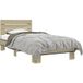 Maison Exclusive Lit bébé exclusif - Structure en bois imitation chêne Sonoma, dimensions 90x190 cm, avec éléments en métal