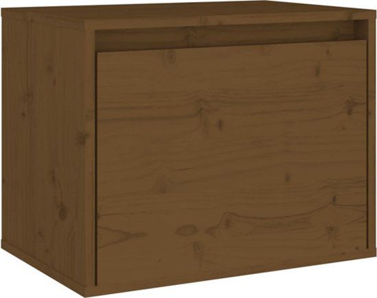 vidaXL Wandkast 45x30x35 cm massief grenenhout honingbruin