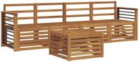 vidaXL - Bank loungeset - 5-delig - Naturel - Massief Acacia Hout