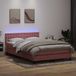 Maison Exclusive - Lit boxspring avec matelas et éclairage LED, rose, 160x210 cm, velours