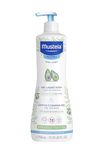 Mustela Milde Reiniger, Lichaam en Haar, voor Baby's, Kinderen, Geschikt voor de Hele Familie - Reinigt mild en brandt de ogen niet, 93% ingrediënten van natuurlijke oorsprong (500ml)