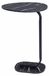 HOWHOMELY Table basse - Table d'appoint - Noir - 37 x 59 cm - Table pour le canapé - Plateau en marbre - Pratique
