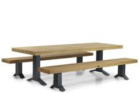 Santika Furniture Santika Superior/Superior 260 cm picknick tuinset 3-delig