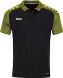 Jako Performance Polo Heren - Zachtgeel / Zwart | Maat: S