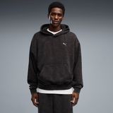PUMA Boxy gewassen uniseks hoodie met print, Zwart, Maat XXL