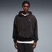 PUMA Boxy gewassen uniseks hoodie met print, Zwart, Maat XXL