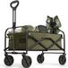 Avalo Chariot de transport pliable - Capacité de charge 90KG - 80L - Vert