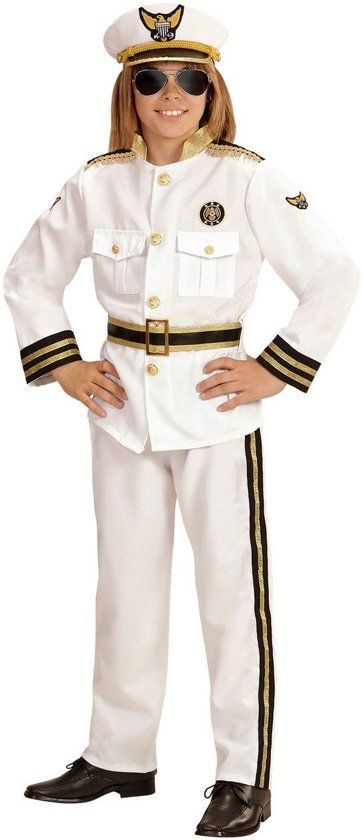 Widmann Kapitein & Matroos & Zeeman Kostuum Marine West Point Kapitein Jongen Maat 116 Carnaval kostuum Verkleedkleding