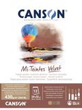 CANSON Mi-Teintes Velvet pastelpapier, fluweelachtig oppervlak, 430 g/m², blok op de korte zijde, 24 x 32 cm, 3 bruintinten, 12 vellen