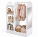Merkloos Relaxdays Kinderkledingrek Wit met Kledingstang 94x100x38 cm