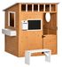 Sols en bois maisonnette pour enfants - Avec boîte aux lettres - Avec bac à fleurs - Couleurs naturelles
