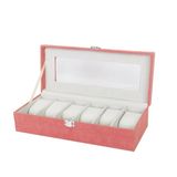 Versa Horlogedoos, rood, polyester, 13,5 x 9 x 30,5 cm