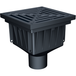 Mea - Siphon de sol extérieur/avaloir de cour en plastique recyclé Park avec grille fonte B125