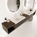 Mondiaz Bukla badmeubel 280cm - Dark Brown & Talc - 3 lades en 2 kraangaten