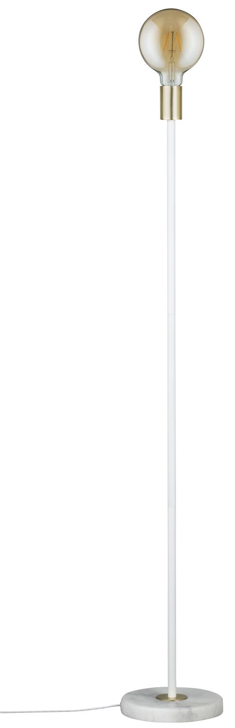 Paulmann 79615 Vloerlamp - E27 - 20W - Wit/Goud - 120cm