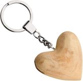 Merkloos / Sans marque Wan GmbH Handgemaakte Olijfhouten Sleutelhanger Hartvormig Spiritueel Cadeau