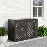 VidaXL Omkasting voor airconditioner zwart 90 x 40 x 60 cm staal