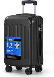 YONSLY Bagage cabine Valise - 55cm - 40 L - Cijferslot - Noir