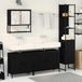 Maison Exclusive - Armoire de salle de bain avec étagères, 4 pièces, noir, bois composite
