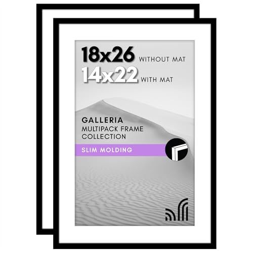 Americanflat Posterlijst met gepolijst plexiglas 18x26 - Set van 2
