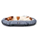 Ferplast Hondenkussen Middelgroot Hond Antikrasstof Machinewasbaar op 30° Waterdicht hondenmatras 78 x 50 x 3 cm Grijs