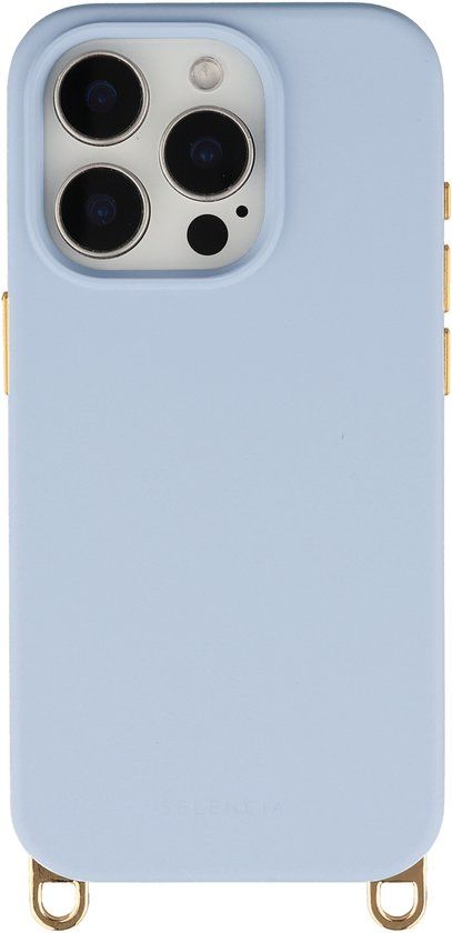 Selencia Rivièra MagSafe Backcover met afneembare haakjes voor de Apple iPhone 15 Pro - Powder Blue
