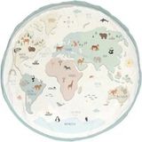 Play&Go Tapis de jeu et sac de rangement Carte du monde Couleur