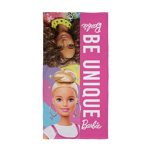 Character World Officiële Barbie-handdoek - Roze - 140 x 70 cm