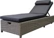 AVH-Collectie Thermen ligbed 189x65x31 cm grijs met kussen