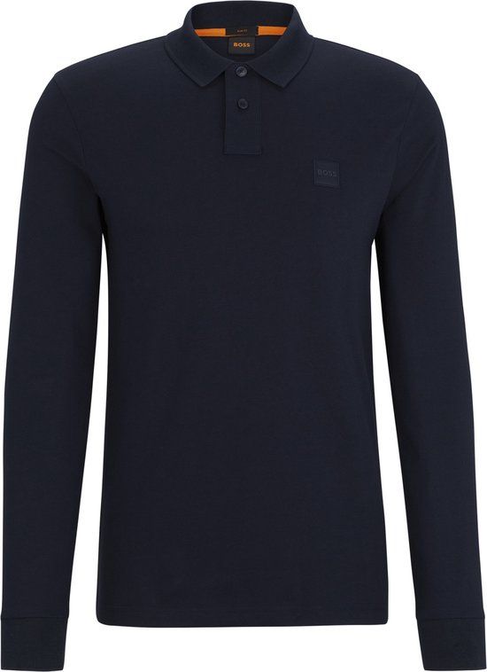 Hugo Boss Passerby Polo Heren Lange Mouw - Donker blauw - Maat M