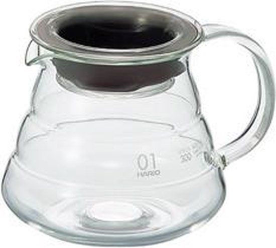 Hario V60 Koffiekan Glas - 360ml - Aluminium/Glas