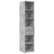 vidaXL Hoge kast, betonkleur, 40x42,5x185 cm, houtvezelplaat