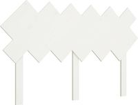 vidaXL Hoofdbord - 132x3x81 cm - Massief Grenenhout - Wit