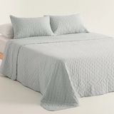 GAMUSI Nara Sprei - Gewatteerd - Superzacht - 270 x 270 cm + 2 Kussenslopen - Hemels