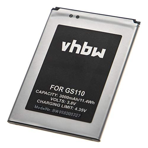 VHBW Batterij compatibel met Gigaset GS110 Mobiele Telefoon Smartphone (3000mAh, 3.8V, Li-Ion)
