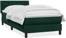 vidaXL Boxspring met matras fluweel donkergroen 80x220 cm