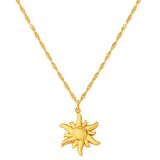 Glanzstücke München Ketting 925 zilver 45 cm roze zirkonia geel goud