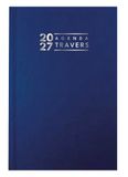 Exacompta - Vierkante dagplanner Travers 13,5 x 21 cm - januari tot | 1 dag/pagina, RV per uur, willekeurige kleur, wit Clairefontaine, gemaakt in Frankrijk