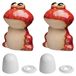 WC boutafdekkingen keramisch decoratief rood (4 stuks)