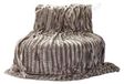 Couverture douillette en fausse fourrure, double face, 150x200 cm, taupe/gris