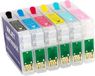 Epson Cartouches d'encre rechargeables, compatibles avec T0791-T0795 - 6 cartouches d'imprimante rechargeables avec puces de réinitialisation automatique pour Epson Stylus Photo 1400, 1500, P50, PX650, PX660, PX700W, PX710W, PX720WD, PX730WD, PX800FW, PX810F