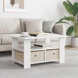 vidaXL Salontafel Wit 77 x 55 x 42 cm Bewerkt hout
